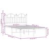 vidaXL Estrutura de cama com cabeceira 120x200 cm metal branco