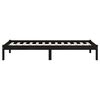vidaXL Estrutura de cama 100x200 cm madeira pinho maci&ccedil;o preto