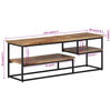 vidaXL Móvel de TV 110x30x39 cm teca recuperada maciça
