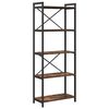 vidaXL Estante Carvalho Defumado 60 x 30 x 155 cm Madeira processada