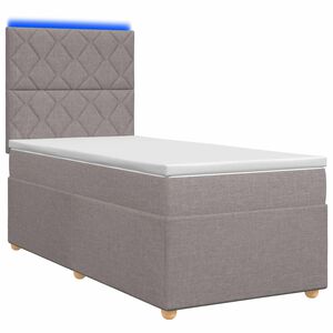 vidaXL Cama box spring com colch&atilde;o Cinzento-acastanhado 80 x 200 cm