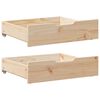 vidaXL Gavetas para cama com rodas 2 pcs 75x55x17 cm pinho maciço