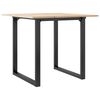 vidaXL Mesa de jantar estrutura em O 90x90x75 cm pinho e a&ccedil;o