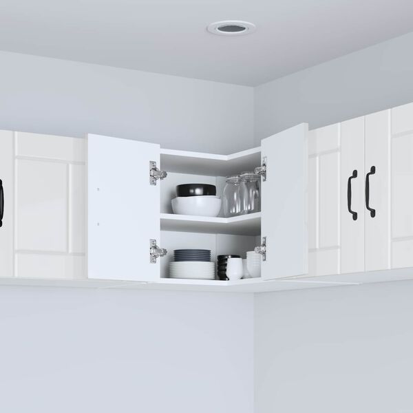 vidaXL Arm&aacute;rio de Cozinha Branco Brilhante 57 x 57 x 40 cm