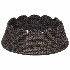 vidaXL Collar para &Aacute;rvore de Natal Redondo Preto Di&acirc;m. 45 x 22 cm