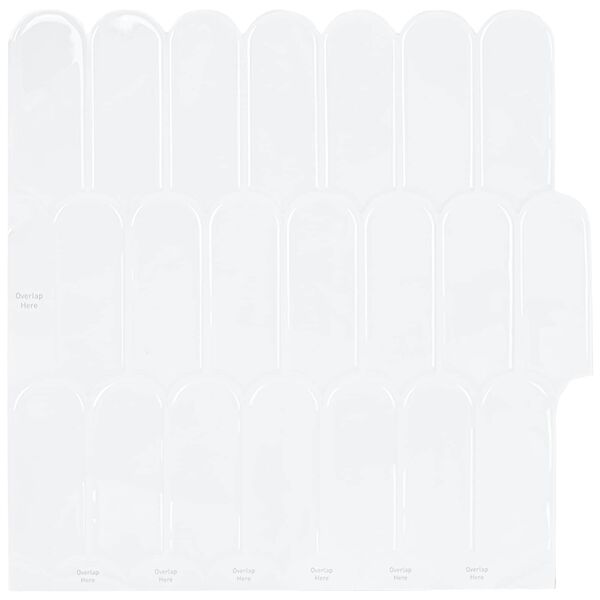 vidaXL Adesivos Decorativos 10 pcs Branco 30 x 30 x 0,8 cm