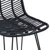 vidaXL Cadeira de Bar 2 pcs Preto 44,5 x 54,5 x 97,5 cm Rattan e Ferro