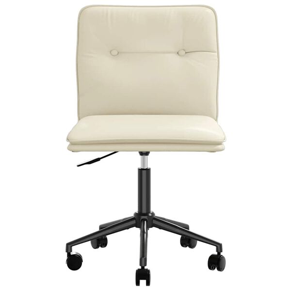 vidaXL Cadeiras de jantar 2 pcs couro artificial cor creme