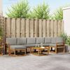 vidaXL Conjunto de Sof&aacute;s para Exterior 8 pcs Cinza Natural e Claro