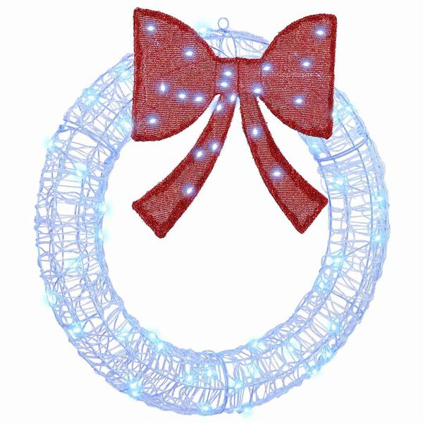 vidaXL Guirlanda com 60 LEDs Azul 76 x 8.5 x 76 cm Acr&iacute;lo