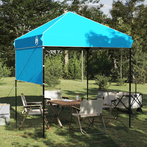 vidaXL Tenda de Toldo Manual Azul 194 x 194 x 251 cm tecido