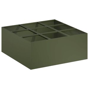 vidaXL Vaso de Jardim Verde-Azeitona 100 x 100 x 20 cm