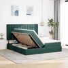 vidaXL Cama com Armazenamento Verde Escuro 180 x 200 cm Veludo