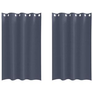 vidaXL Cortinas Blackout com Argolas 2 pcs Antracite 175 x 140 cm