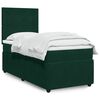 vidaXL Cama com molas/colch&atilde;o 100x200 cm veludo verde-escuro
