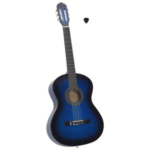 vidaXL Guitarra cl&aacute;ssica para iniciantes 4/4 39" madeira de tilia azul