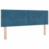 vidaXL Cama Box com colch&atilde;o Azul escuro 160 x 200 cm Veludo