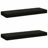 vidaXL Almofadas de Banco em 2 Pe&ccedil;as VUGHT 2 pcs 100% Poli&eacute;ster Preto