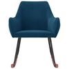 vidaXL Cadeira de baloi&ccedil;o veludo azul