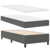 vidaXL Cama Box com colch&atilde;o Cinzento escuro 100 x 200 cm tecido