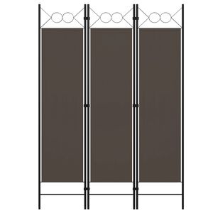 vidaXL Divis&oacute;ria de quarto com 3 pain&eacute;is 120x180 cm antracite