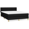 vidaXL Cama com molas/colch&atilde;o 140x190 cm tecido preto