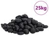 vidaXL Seixos polidos 25 kg 2-5 cm preto