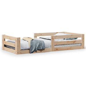 vidaXL Cama sem colch&atilde;o 75x190 cm madeira de pinho maci&ccedil;a