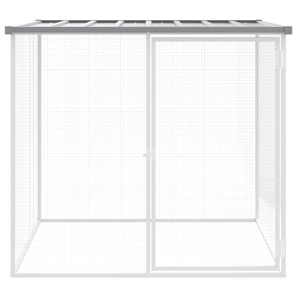 vidaXL Galinheiro com teto 103x98x90 cm a&ccedil;o galvanizado cinza-claro