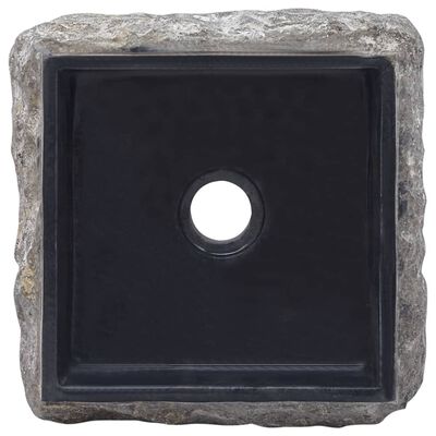 vidaXL Lavatório 30x30x13 cm mármore preto