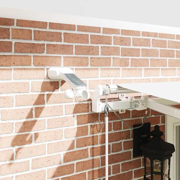 vidaXL Toldo Retr&aacute;til Branco 400 &times; 300 cm Poli&eacute;ster e Metal