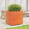 vidaXL Vaso/floreira de jardim 70x70x72,5 cm pinho maci&ccedil;o castanho mel