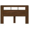 vidaXL Cabeceira c/ LEDs 160x18,5x103,5 cm carvalho castanho