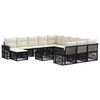 vidaXL Conjunto de Sof&aacute; de Jardim 13 unid. Preto e Branco Creme