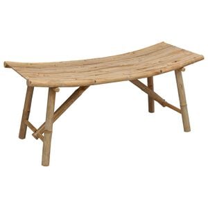 vidaXL Banco de jardim 110 x 45 x 50 cm Bambu Natural Retangular