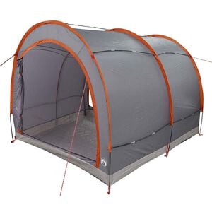 vidaXL Tenda para arruma&ccedil;&atilde;o de bicicletas Cinza e Laranja tafet&aacute;