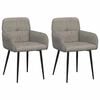vidaXL Cadeiras de Jantar 2 pcs Couro Suede Sint&eacute;tico Cinzento-claro
