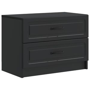 vidaXL Arm&aacute;rio de Cabeceira com gaveta Preto 62 x 34,5 x 44,5 cm