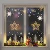 vidaXL Luzes de Natal Silhueta da estrela 2 pcs 50 LEDs branco quente