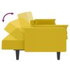 vidaXL Sof&aacute;-cama 2 lugares com duas almofadas veludo amarelo