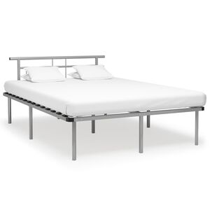 vidaXL Estrutura de cama sem colchão 140x200 cm metal cinzento