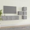 vidaXL Conjunto m&oacute;veis de TV 6 pcs madeira processada sonoma cinza