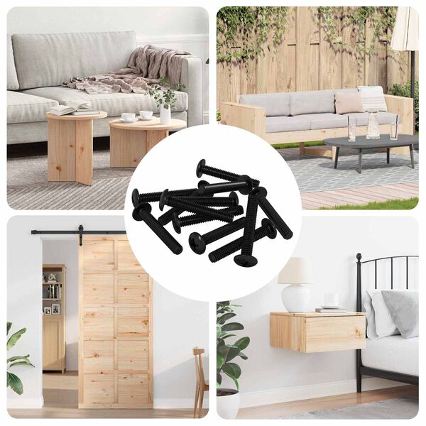 vidaXL Parafuso 12 pcs Prateado 5 x 30 mm Ferro