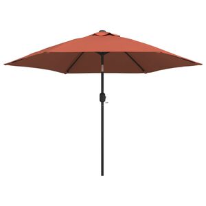 vidaXL Guarda-sol de jardim com poste de metal 300 cm terracotta
