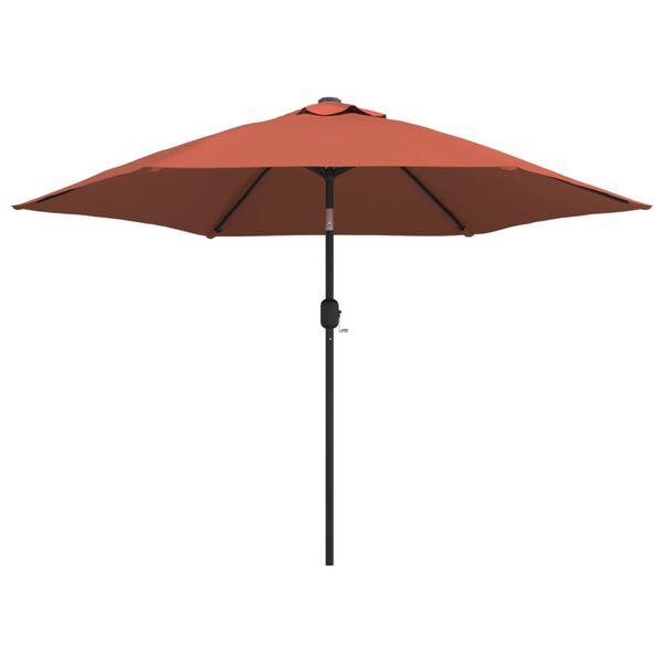 vidaXL Guarda-sol de jardim com poste de metal 300 cm terracotta