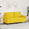 vidaXL Sof&aacute; de 2 lugares 140 cm tecido amarelo-claro