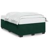 vidaXL Estrutura de cama com colch&atilde;o verde escuro 120x190 cm Veludo