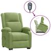 vidaXL Poltrona elevat&oacute;ria de massagens veludo verde-claro