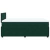 vidaXL Cama boxspring com colch&atilde;o 120x190 cm veludo verde-escuro