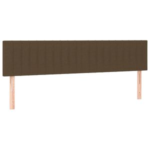 vidaXL Cabeceira de cama 2 pcs tecido 100x5x78/88 cm castanho -escuro